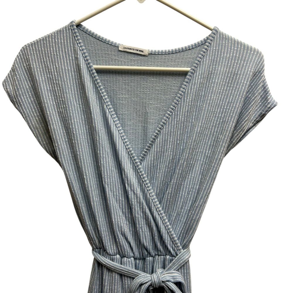 Caution to the Wind Stretchy Striped Jumpsuit